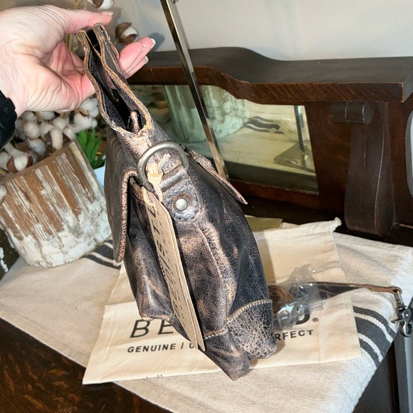 NWT Bed Stu Leather Greenway Handbag Crossbody Bag Black Lux MSRP $265 - Picture 7 of 15